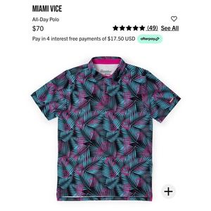 ✨Breakfast‎ Balls Miami Vice Golf Polo. Size 2XL✨